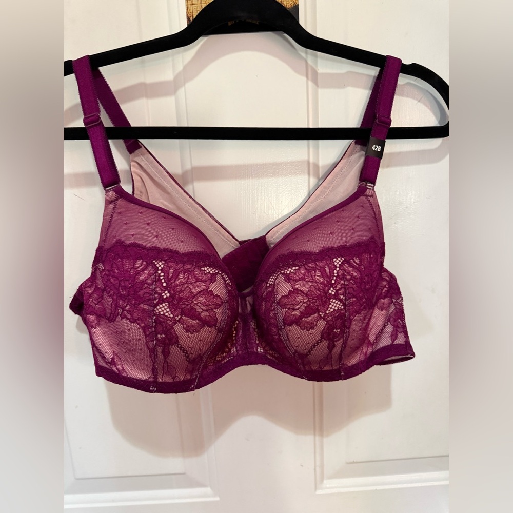 Torrid Lace lightly lined Balconette, full coverage Bra 360° back smoothing bra